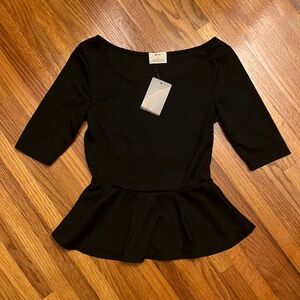 Black Blouse Pins and Needles